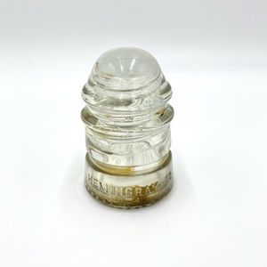 Hemingray Clear Glass Insulator Vintage USA Chips..